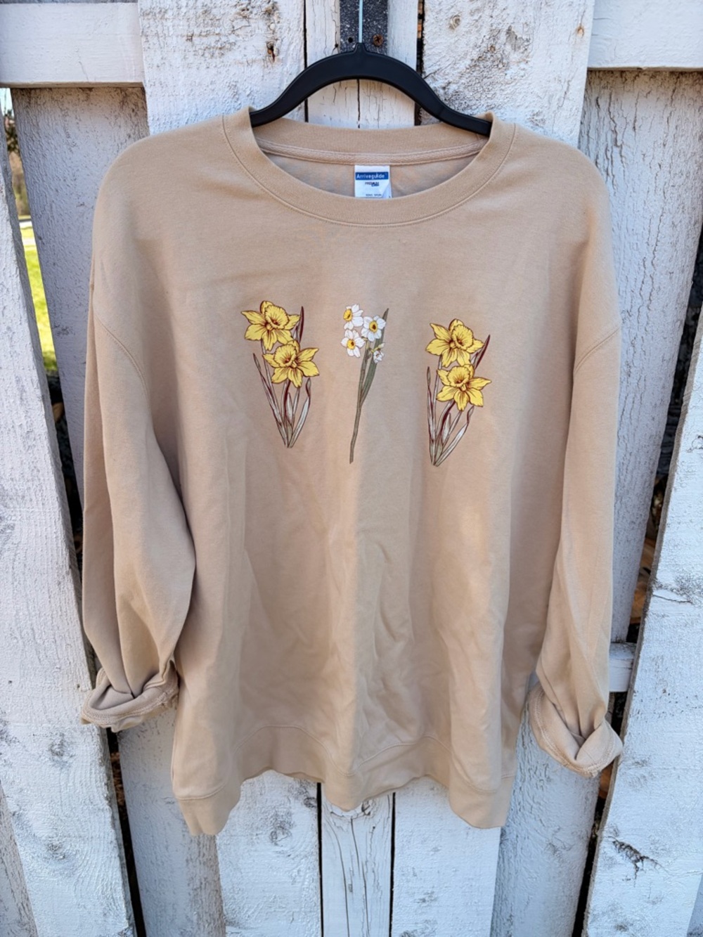 Tan Floral Graphic Sweatshirt